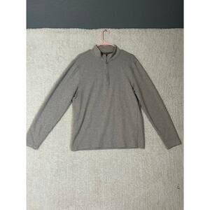 J.Crew Mens Double-Knit Half-Zip Pullover Grey Size M
